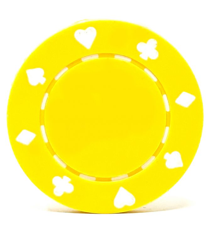 Poker Chips: Card Suits, 11.5 Gram / Heavy Weight, Yellow main image